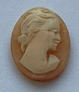 RETRATO CAMEO ANTIGUO TALLADO A MANO - Imagen 1 de 10