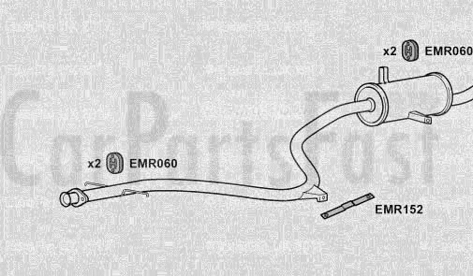 EXHY6007 Silencieux Arrière Hyundai Pony 1.3 Essence Berline 10/1992 À 10/1994 Foto 1 de 1