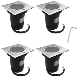 Bodeneinbaustrahler LED 230V Bodenleuchte Einbaustrahler Außenleuchte Lampe GU10 - Bild 1 von 8