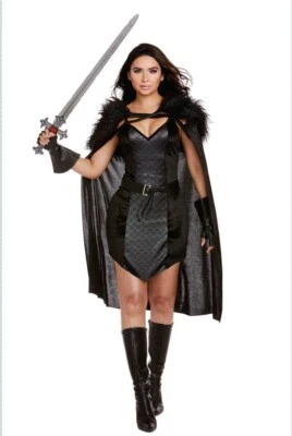 Adult Woman's Warrior Queen Northern Medieval Goth Renaissance 3-Piece Set - L - Image 1 of 2