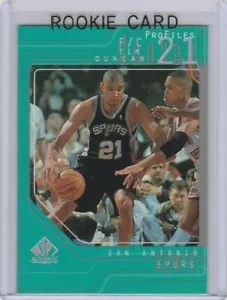Tim Duncan Rookie Card Upper Deck SP Authentic Profiles 1997/98 RC SPURS HOFer! - Bild 1 von 2