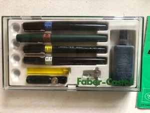 FABER CASTELL TG TECHNICAL PEN SET W/ CASE & ACCESS - Picture 1 of 4