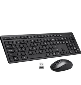 Wireless 2.4G USB Keyboard with Mouse Combo Mice Set - Black - Picture 1 of 7