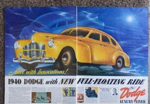 Pubblicità stampa auto Dodge 1940 vintage, con giro galleggiante completo nuovo - Foto 1 di 1