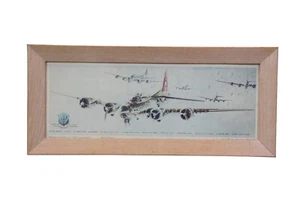 Keith Ferris Retirement Party for Old B17 Thunderbird War Plane USAF Print 23" - Picture 1 of 11