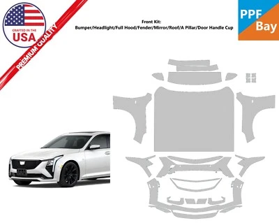 For Cadillac CT5 Sport 2025 Front Paint Protection Film PreCutKit PPF - Image 1 of 4