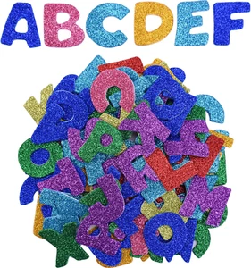 130 Pcs Glitter Foam Letters Stickers Self Adhesive Letters 5 Sets Self Adhesive - Picture 1 of 7