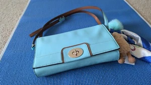 Kate Spade NY Hampton Road Juliana Leather Crossbody Purse Turquoise - Picture 1 of 13