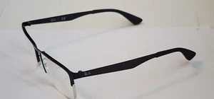Ray-Ban RB6335 2503 Eyeglasses Frame Black Metal Rectangular Half Rim 145 mm - Afbeelding 1 van 23