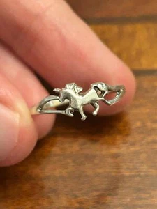 925 Sterling Silber Ring Band Pferd G58 1,16g Gr. 8 - Bild 1 von 4
