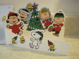 1 GESTANZTE HOCHWERTIGE PEANUTS SNOOPY WEIHNACHTSBAUMKARTE MATCH ENV PUNZE - Bild 1 von 7