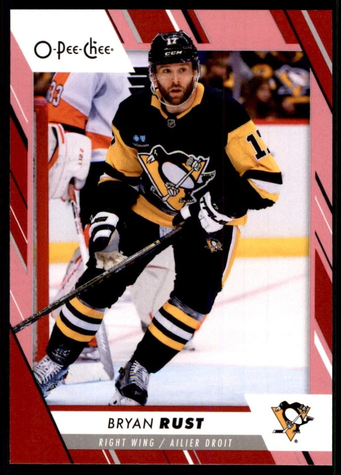 2023-24 O-PEE-CHEE RED BORDER BRYAN RUST PITTSBURGH PENGUINS #279 - Image 1 of 2