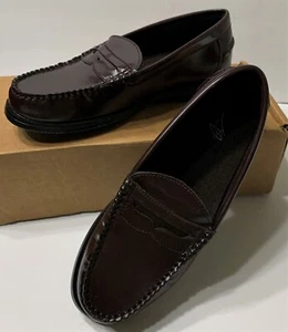 Boys MICHAEL JAMES Penny LOAFERS SHOES 4 1/2 M NEW Burgundy 4 1/2M NOS 4.5 - Picture 1 of 2