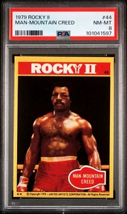 1979 Topps Rocky II #44 Man-Mountain Creed Apollo Carl Weathers RC PSA 8 NM-MT - Bild 1 von 2