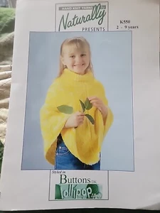 Naturally Presents K550 Size 2-9 Years Styled Buttons Dk Lollipop - Picture 1 of 4