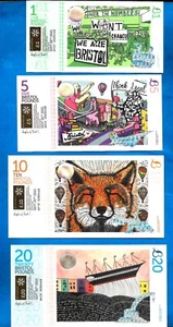 Bristol Pound - Special Edition Full Set £1-£20 Third Issue Low/Same Serial UNC - Picture 1 of 9