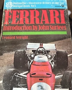 1971 Ballantine's Illustrated History of the Car #5 Ferrari by Leonard Setright - Imagen 1 de 1