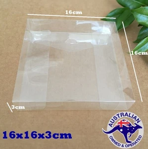 10 x Square Clear PVC /Favour boxes Gift Box 16x16x3cm - Picture 1 of 3