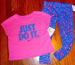 NIKE SPORT AUTHENTIC TODDLERS GIRLS BRAND NEW ORIGINAL 2Pc SET Size 5, NWT - Picture 1 of 4