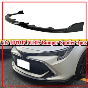 Painted Black Fits TOYOTA Corolla AURIS E210 Hatchback Bumper Spoiler 3pcs 19-21 - Picture 1 of 5