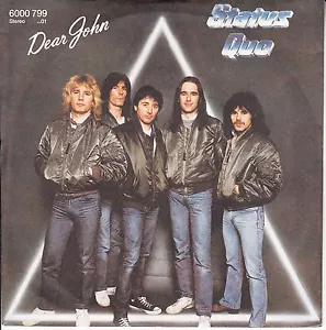 STATUS QUO  Dear John PICTURE SLEEVE 7" 45 rpm record + juke box title strip NEW - Picture 1 of 2