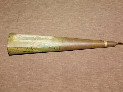 ANTIGUO 1800S 12" PINTADO A MANO DESFILE BOCINA FABRICANTE DE RUIDO CABALLO FERRY A LA MONTURA Foto 1 de 4