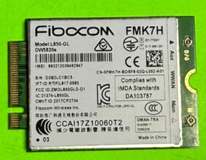 FMK7H Genuine Fibocom L850-GL DW5820e 4G WWAN Wireless Card A00 0FMK7H - Picture 1 of 2