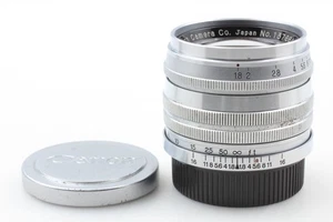 [EXCELENTE COMO NUEVO] Lente Canon 50 mm F1,8 Plateado Cromo LTM L39 Leica L Montaje de JAPÓN - Imagen 1 de 9