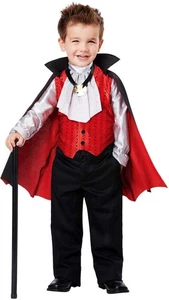Vampire Boys Toddler Costume Cape Vest Cravat Medallion Halloween 00162 - Picture 1 of 3