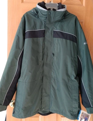 Abrigo Columbia Core Interchange XL verde negro forro polar 3 en 1 para hombre nuevo con etiquetas Foto 1 de 4