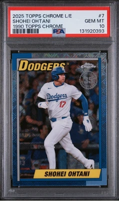 2025 Topps Chrome Shohei Ohtani Logofractor Edition 1990 SSP #7 PSA 10 - POP 2 - Image 1 of 4