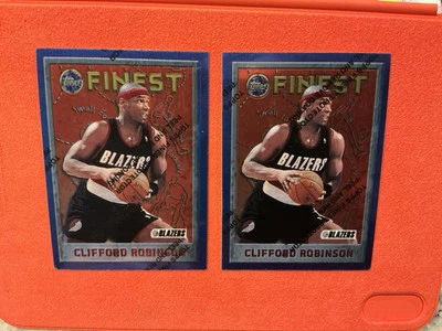 1995-96 Finest #110 🔥🔥Clifford Robinson (x2) Portland Trail Blazers 🔥 Foto 1 de 2