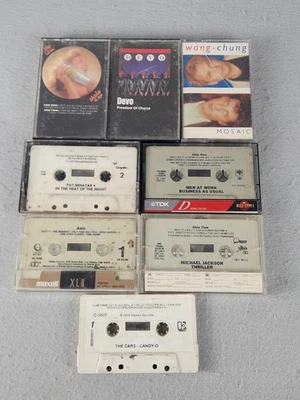 80s Pop Rock Cassette Lot 8 -Michael Jackson Cars Devo Asia Pat Benatar Untested - Image 1 of 4