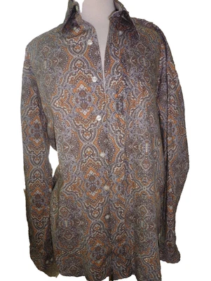 STETSON MENS LONG SLEEVE BUTTON UP SHIRT MULTICOLOR COTTON - Image 1 of 4