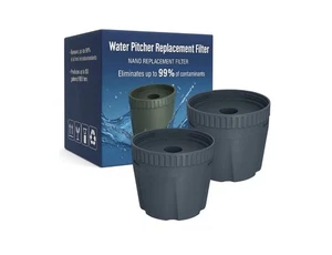 4 Filters Nispira Water Pitcher Filter Replacement For Epic Nano Pitcher 150 Gal - Picture 1 of 4
