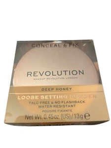 REVOLUTION Conceal & Fix Loose Setting Powder Deep Honey Water Resistant NEU - Bild 1 von 3