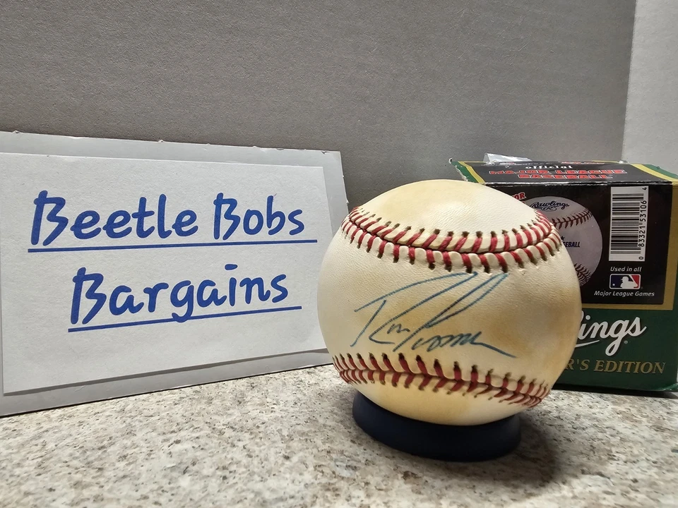 Ron Coomer Minnesota Twins MLB Autographed Rawlings Baseball No COA - Image 1 of 4