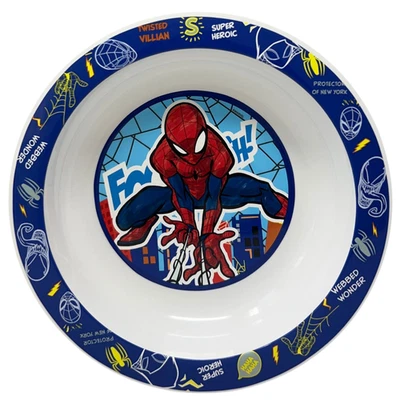 PIATTO FONDO SPIDERMAN MARVEL STOVIGLIA 20 CM PLASTICA RIUTILIZZABILE MICROONDE - Immagine 1 di 3