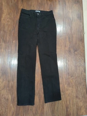 Pantalones de mezclilla para mujer Lee Classic Fit pierna recta, negros, talla 10 medianos Foto 1 de 4