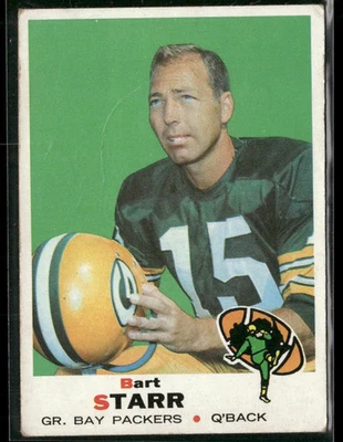 Topps Football Bart Starr 1969 #215 en muy buen estado Foto 1 de 2