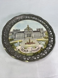 Max Dannhorn Metalware Factory Berlin Reichstag Building Germany 10" Plate - Picture 1 of 9