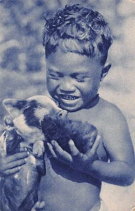 Missions of Oceania - Two friends - Publ. Propagation de la Foi - Picture 1 of 2