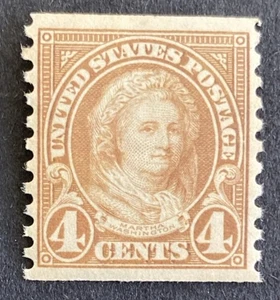 US #601 1923 4c Martha Washington Coil MNH - Picture 1 of 3