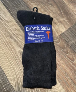 Calze per diabetici ��Calzini per diabetici ultra morbidi larghi, 1 paio taglia 10-13 - Foto 1 di 7