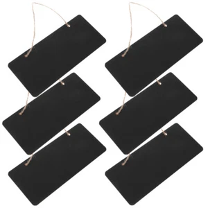 6 Pcs Hanging Small Blackboard Wood Price Tag Flower Store Chalkboard - Picture 1 of 12