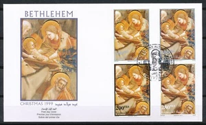 THE PALESTINE AUTHORITY FDC - CHRISTMAS 1999 - FULL SET IN 5 PAIRS - 08-12-1999  - Picture 1 of 3