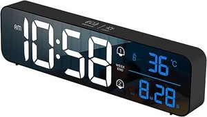 Digital Clock, Large Display LED Alarm Clock for Living Room Bedroom Office - Picture 1 of 7