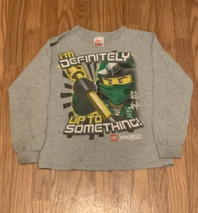 Y2k Lego Ninjago T Shirt Youth Size Grey Lomgsleeve - Picture 1 of 5