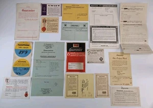 Vintage Garantie- & Registrierungskarten / Zettel verschiedene inkl. Westclox Binatone - Bild 1 von 24