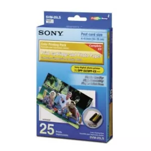 SONY SVM-25LS Confezione Stampa a Colori Carta Confezione da 25 CONFEZIONATA E NUOVA/VECCHIO Stock - Foto 1 di 2